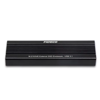 FIDECO Nvme M.2 Ngff Pcie Ssd adaptor kandang eksternal USB 2 in 1 penyimpanan campuran aluminium Laptop stok Disk aluminium CE FCC