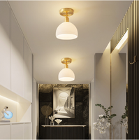Lampe de Plafond Moderne Simple pour Balcon, Petite Suspension Artistique de Luxe à Tête Unique pour Hall d'Entrée, Couloir et Allée