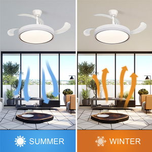 Ventilador de Techo Invisible Retráctil de 42 Pulgadas con Luz y Control Remoto, Novedad - Product Image 5