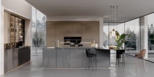 Modern Ahşap Modüler Mutfak Dolabı Tasarım Setlerini Yemek Odası ve Daire Kullanımı İçin Lavabolu Özelleştirin - Robam <span class=keywords><strong>Amblem</strong></span> Marka - Product Image 2