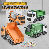Vente en gros camion télécommandé véhicule plastique 2.4G ingénierie Construction chargeur voiture à benne basculante quatre canaux avec lumière RC voiture jouets