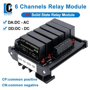Módulo de relé de estado sólido, carril DIN de 6 canales, fácil de instalar, control de CC, CA, CC, positivo común, negativo - Product Image 2