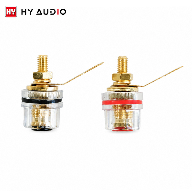 HY AUDIO High Quality Push Binding Post Telurium Pure Copper Binding Post Brass Electrical Terminal Speaker Accessories Parts