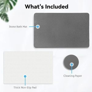 Tapis de bain absorbant en diatomite pour salle de bain, ensemble de tapis de sol en gros - Product Image 4