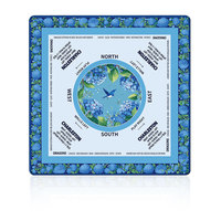Tapis de Mahjong Américain Rétro Floral de Luxe, Tapis de Table Carré Antidérapant et Silencieux pour Joueurs Étrangers de Jeux de Cartes