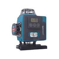 Niveau laser vert 4D à 16 lignes BIYOTI, niveau laser de construction extérieur de haute précision avec trépied