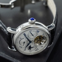 Montre mécanique à remontage manuel de luxe classique 5 ATM Seagull ST80007 avec phase de lune et chronographe, tourbillon, pour homme, en vente, livraison gratuite