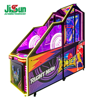 Machine de simulation de tir au basket-ball à monnayeur avec éclairage LED attrayant pour salle d'arcade