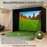 Fangsheng GN-017 Cage de golf intérieure/extérieure sur mesure avec écran de frappe, filets et rembourrage en mousse pour parcours de golf virtuel