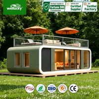 Cabine Apple moderne de luxe de haute qualité 20FT 40FT, mini-chambre mobile en forme de capsule, pod Apple