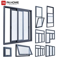 Ventanas Fijas de Aluminio y Acero con Marco Grande y Moderno Personalizadas para Casas