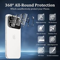 Film en verre trempé pour lentille de téléphone Nuglas 9H protecteur d'objectif de caméra de téléphone portable transparent pour iPhone 17 Air 17 Pro Max