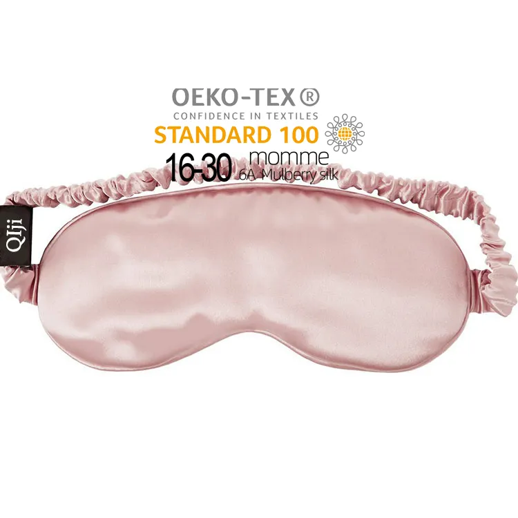 Factory Direct Custom double-sided silk eye cover mulberry silk eye mask with pouch