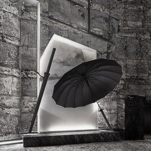 Parapluie semi-automatique 16 baleines avec logo personnalisé, design fantaisie arc-en-ciel, style droit, idéal pour les cadeaux d'affaires - Product Image 6