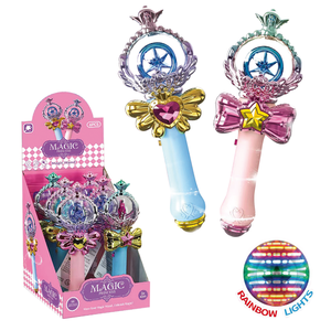 Magic <span class=keywords><strong>Wand</strong></span> cô gái công chúa cổ tích Cây Đũa phép dẫn ánh sáng lên phát sáng âm nhạc Đồ chơi đám cưới bên ngôi sao ma thuật quay Cây Đũa phép - Product Image 1