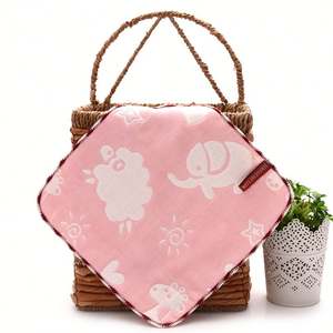 Cotton Baby Muslin Small Square <b>Towel</b> Cloths New <b>Large</b> Breathable Burping Cloths 6 Layers Newborn Bib for Boys Girls - Product Image 1