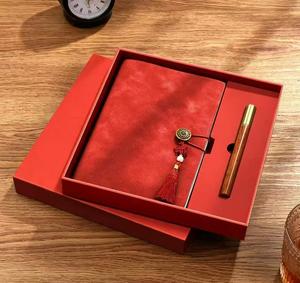 <b>Red</b> Notebook and Pen <b>Gift</b> <b>Box</b> Set for OEM Business <b>Gifts</b> Corporate Branding and Wholesale Stationery Orders - Product Image 1