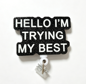Porte-badge rétractable en acrylique avec citation amusante, motif infirmière de dessin animé, pour infirmière et personnel médical - Product Image 5
