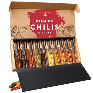 TIMBER GOÛT Épicé Chili Épice Coffret Cadeau pour Hommes Femmes Avec 1,200,000 SCOVILLE <span class=keywords><strong>Carolina</strong></span> Reaper Chili Flakes Guajillo Ancho - Product Image 1