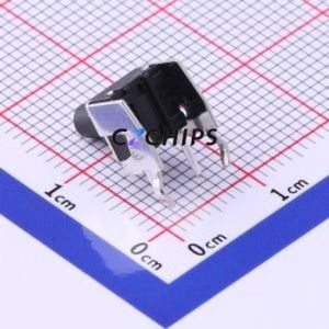 TS-1002N-BR09016 Tactile Switch Bent Lead Through Hole-4P,6x6mm Single Pole Single Throw Round Button 1.6N Right Angle Insert - Product Image 2