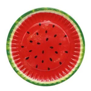 Eco-vriendelijke Fruit Fancy Watermeloen Melamine Servies Party Groothandel Designer Platen