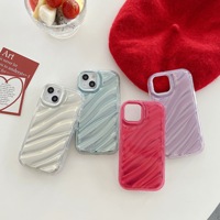 Style personnalisé 3D Laser Soie Étui souple Ondulation de l'eau Étui de téléphone portable de luxe Antichoc Étui de téléphone portable pour iPhone 15 Pro Max