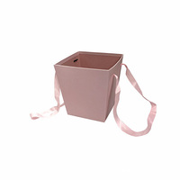 Boîte à fleurs en papier pour la Saint-Valentin, emballage cadeau, vente en gros, boîte en carton portable, trapézoïde, boîte florale pour mariage
