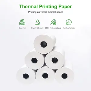 Big Jumbo Printing ATM Rolls POS Printer Credit Card 80x70 80 Mm Thermal Paper Roll For Fax