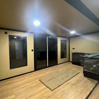 Villa préfabriquée mobile pliable et transportable, type conteneur extensible, avec terrasse, pour habitation, appartement, ou supermarché, à montage rapide