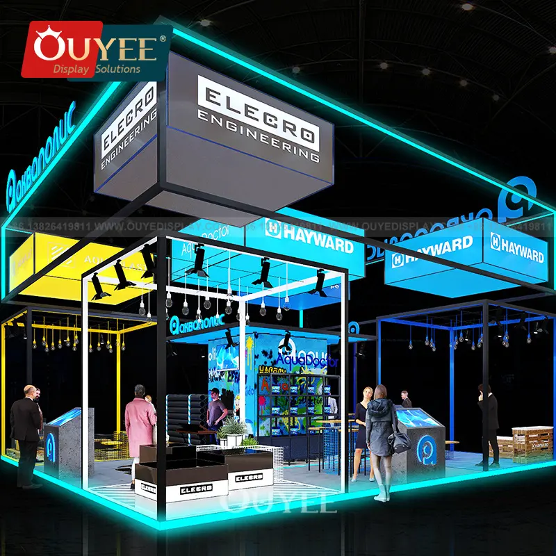 Aluminum Frame Advertising Showcase Stand Booth Led Lighting Tradeshow Exhibition Booth Exhibition Stand Trade Booth