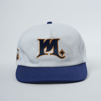 Gorras de 5 Paneles de Perfil Bajo con Logotipo Bordado Personalizado, Tela de Lona, Sin Estructura, Visera Plana, con Cuerda