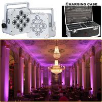 Bothlighting 9x18W RGBWA UV Sans fil DMX et Alimentation par batterie Projecteur d'ambiance pour Mariage DJ Éclairage de scène Projecteur PAR pour Fête