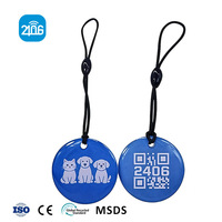 Produsen Tag RFID Epoxy Tahan Air dengan Lubang, NFC 25mm UHF 125 kHz 13.56 MHz 860 MHz, Custom