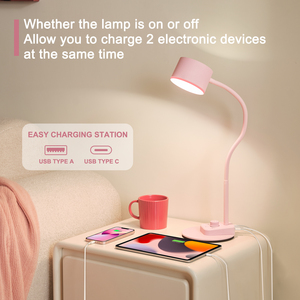 Lámpara de Escritorio Moderna de Aluminio con Atenuación DC y 7 Niveles de Brillo <span class=keywords><strong>para</strong></span> Dormitorio o Sala de Estar - Lámpara de Mesa LED - Product Image 2