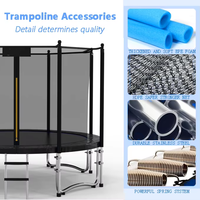Parc de trampoline extérieur unisexe pour enfants avec filet de protection en PVC et cadre en acier inoxydable, équipement de saut pour l'exercice des enfants