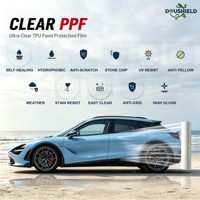 Film de protection de peinture automobile Doushield 8.3 Mil brillant en TPU hydrophobe, auto-réparateur, anti-oxydation, protection contre les éclats de pierre, haute performance