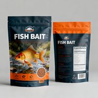 Sachet Doypack Personnalisé en Mylar, Découpé et Laminé, à Surface Mate, Refermable, pour Appâts de Pêche, Leurres et Nourriture