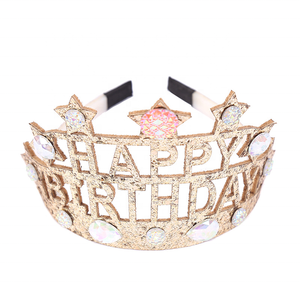 ที่คาดผมเด็กสำหรับงานวันเกิด ประดับตัวอักษร HAPPY BIRTHDAY สีสันสดใส ประดับเพชร - Product Image 5