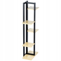 Étagère à fleurs en fer à 5 niveaux avec revêtement en poudre, supports à plantes à plusieurs niveaux, design vintage, étagère à plantes pour jardin