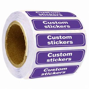 Custom Brand Logo Waterproof <b>Vinyl</b> Sticker Roll Self <b>Adhesive</b> Paper Label Roll Logo Stickers for Packaging - Product Image 1