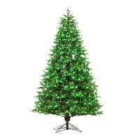Sapin de Noël haut de gamme en PE et PVC, écologique, nouveau design, éclairage LED rouge chaud contrôlé par application
