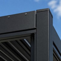 Pergola à lames orientables en aluminium de qualité supérieure, résistante aux intempéries, pour jardin et maison, avec système de toiture imperméable – Offre Spéciale