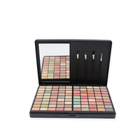 Kit Kosmetik Label Pribadi Lipstik Perona Pipi, Set Palet Rias Eyeshadow Matte Berkilau Telanjang
