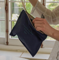 Qetesh sac de maquillage pochette à fermeture éclair quotidienne haute qualité léger prix usine coton matériel logo personnalisé motif sac cosmétique