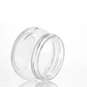 Factory 80ml 3oz Wide Mouth Round Clear Glass Bird's Nest Caviar Storage Bottle Honey Glass Jar with Lid
