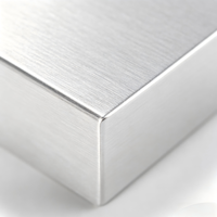 Boîte à bijoux en aluminium personnalisée, cube métallique sans soudure avec insert en velours, logo personnalisé