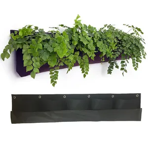 5 Pocket Indoor En Outdoor Horizontale Balkon Planter Waterdichte Verticale Living Groene Muur Planter