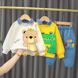 2 PCS Ensembles de vêtements pour garçon Bébé garçon <span class=keywords><strong>Crocod</strong></span> Pullover Hoody Tops + Pants Set Infant Christmas Clothes Suits Kids Children Clothing - Product Image 3