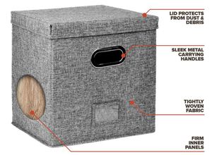 Eco-Friendly Fabric Clothing <b>Storage</b> <b>Box</b> Square Folding Design with Dust-Proof <b>Canvas</b> Holds 35L Capacity Classic Style - Product Image 4