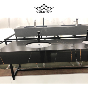 Goldtop đương đại 5048 Lauren Vàng loạt đánh bóng nhân tạo thạch anh comptoir <span class=keywords><strong>Bar</strong></span> Top Vanity/Vanity bảng Tops cho nhà bếp - Product Image 3